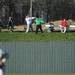 Fans dance in the outfield as Eastern takes on Michigan State at Oestrike Stadium on Wednesday.  Melanie Maxwell I AnnArbor.com